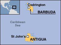 Map of Antigua/Barbuda