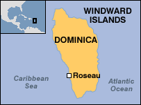 Map of Dominica