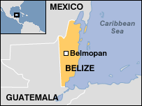 Map of Belize