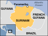 Map of Surinam