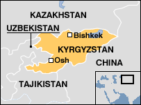 Map of Kyrgyzstan