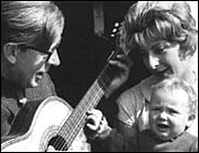 Laurie Lee with his young family 