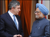 Mr. Brown (L) with Mr. Singh