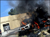 Casa incendiada no Timor Leste