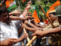 बिहार में एनडीए के कार्यकर्ता