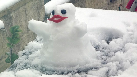 snow in Gilfach Goch 