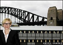 Cate Blanchett near Sydney Harbour Bridge, September 2010