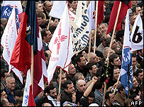 تظاهرکنندگان در تفلیس