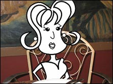 Alice sitting in a chair