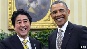 安倍晉三與奧巴馬