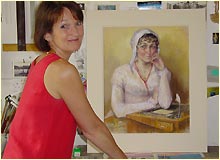 Jane Austen and artist Melissa Dring.