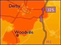 Map showing Woodville