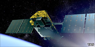 Artist's impression of an Iridium Next satellite