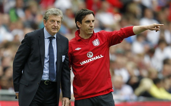 Roy Hodgson and Gary Neville