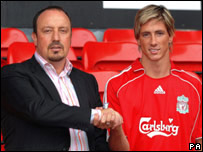 Rafael Benitez and Fernando Torres