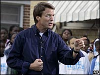 O senador americano John Edwards, pré-candidato à Presidência dos EUA