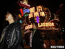 何鸿燊经营的澳门葡京娱乐场(27/1/2011)