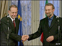 علی لاریجانی و خاوير سولانا