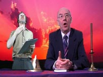 A Frame from the Film "The Daily News" by Norwich Movie Makers