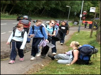 Bedworth Scouts on the tough hike