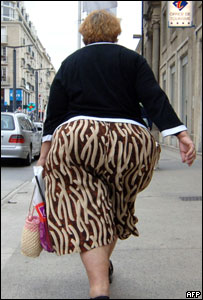 يک زن دارای اضافه وزن