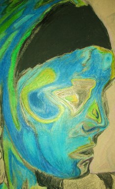 Poisionous frog skin self portrait