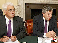 Gordon Brown, İngiltere Maliye Bakanı Alistair Darling