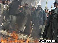 تظاهرات علیه کاریکاتور پیامبر اسلام در مزارشریف