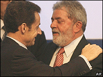 Lula e Sarkozy no Rio de Janeiro