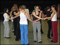 Guys and Dolls in rehearsal