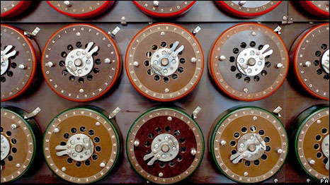 A restored Turing Bombe machine