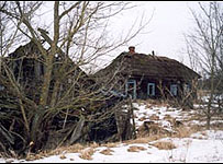 Покинуте село поблизу Чорнобиля