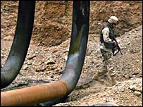 مراقبت آمریکایی ها از خط لوله نفت عراق