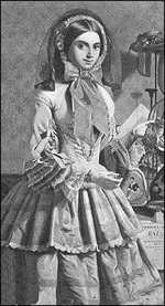 Viktoriánská mladá žena