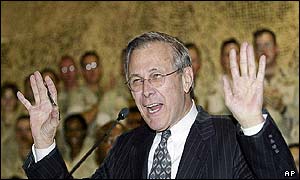 Rumsfeld neudal časový harmonogram odsunu