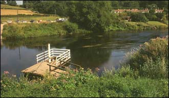 The previous ferry at its mooring