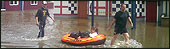 Dinghy in a flood