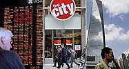 Montage of crisis in Sydney, New York and Shanghai