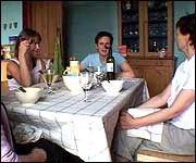 The family at the dining table