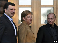Barroso, Merkel, Putin 