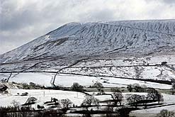 Pendle Hill under snow