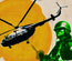 a graphic showing a helicopter and a soldier