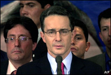 Former Colombian President Alvaro Uribe