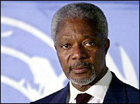 कोफ़ी अन्नान ख़ुद सम्मेलन में नहीं जा पाए