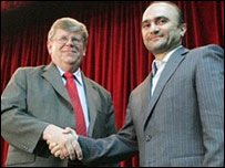 Olli Heinonen İranlı yetkili Cevad Vaedi'yle