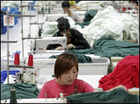 Fábrica de roupas na China