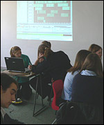 Pupils working in groups