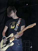 A member of Bloc Party. Photo (c) Lucy Blair