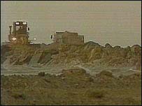 Насипні роботи на острові Коса Тузла