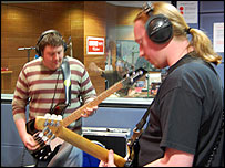 Westy and Chris in the studios